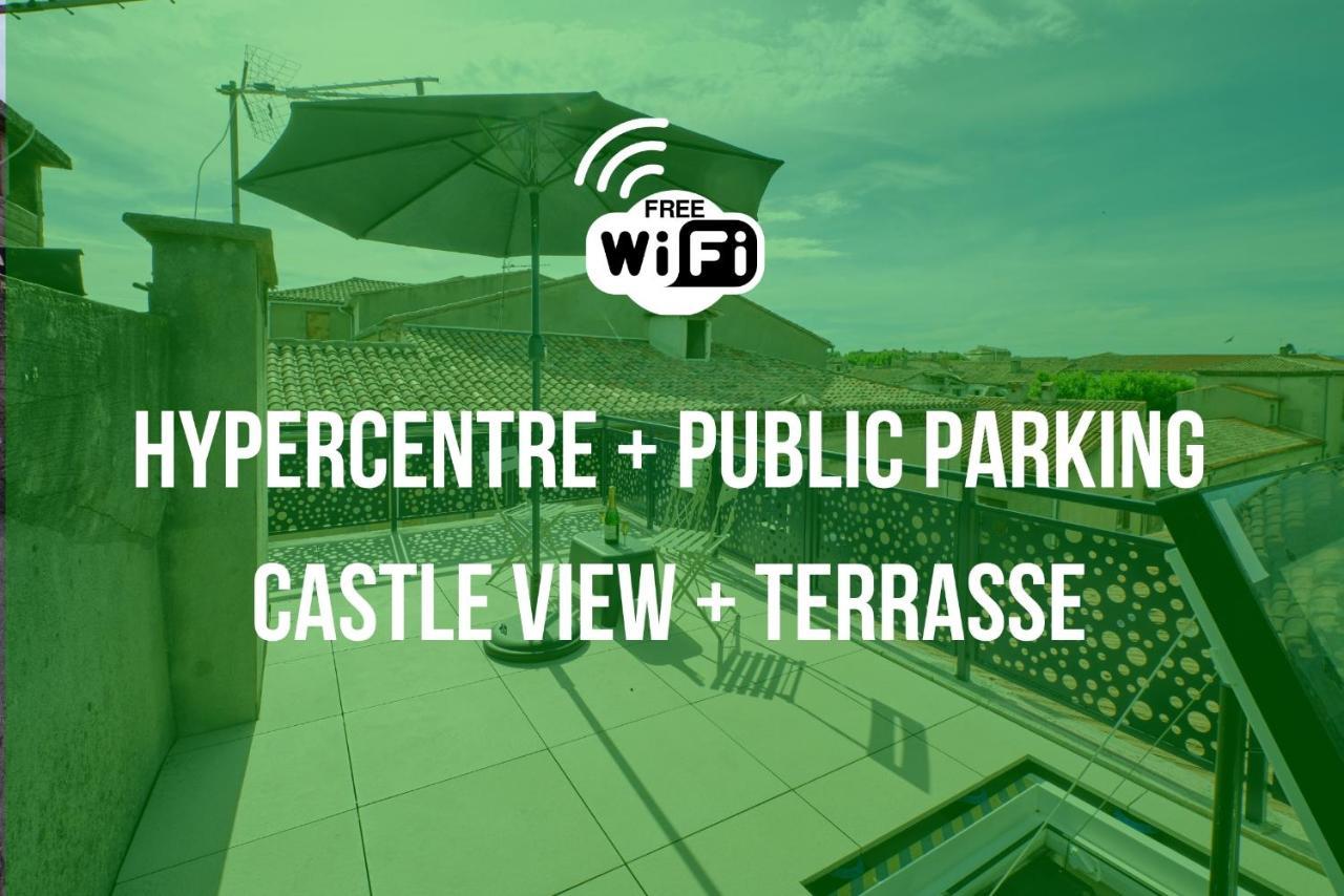 Appartamento Mon Toit Carcassonnais •Hypercentre •Terrasse •Vue Carcassonne Esterno foto